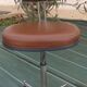 Vintage office chair brand mirima adjustable with brown imitation leather top and metal foot