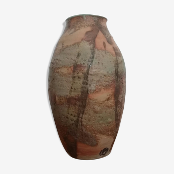 Large multicolored ceramic vase