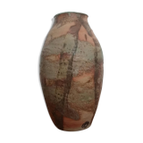 Large multicolored ceramic vase