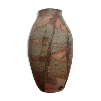 Large multicolored ceramic vase