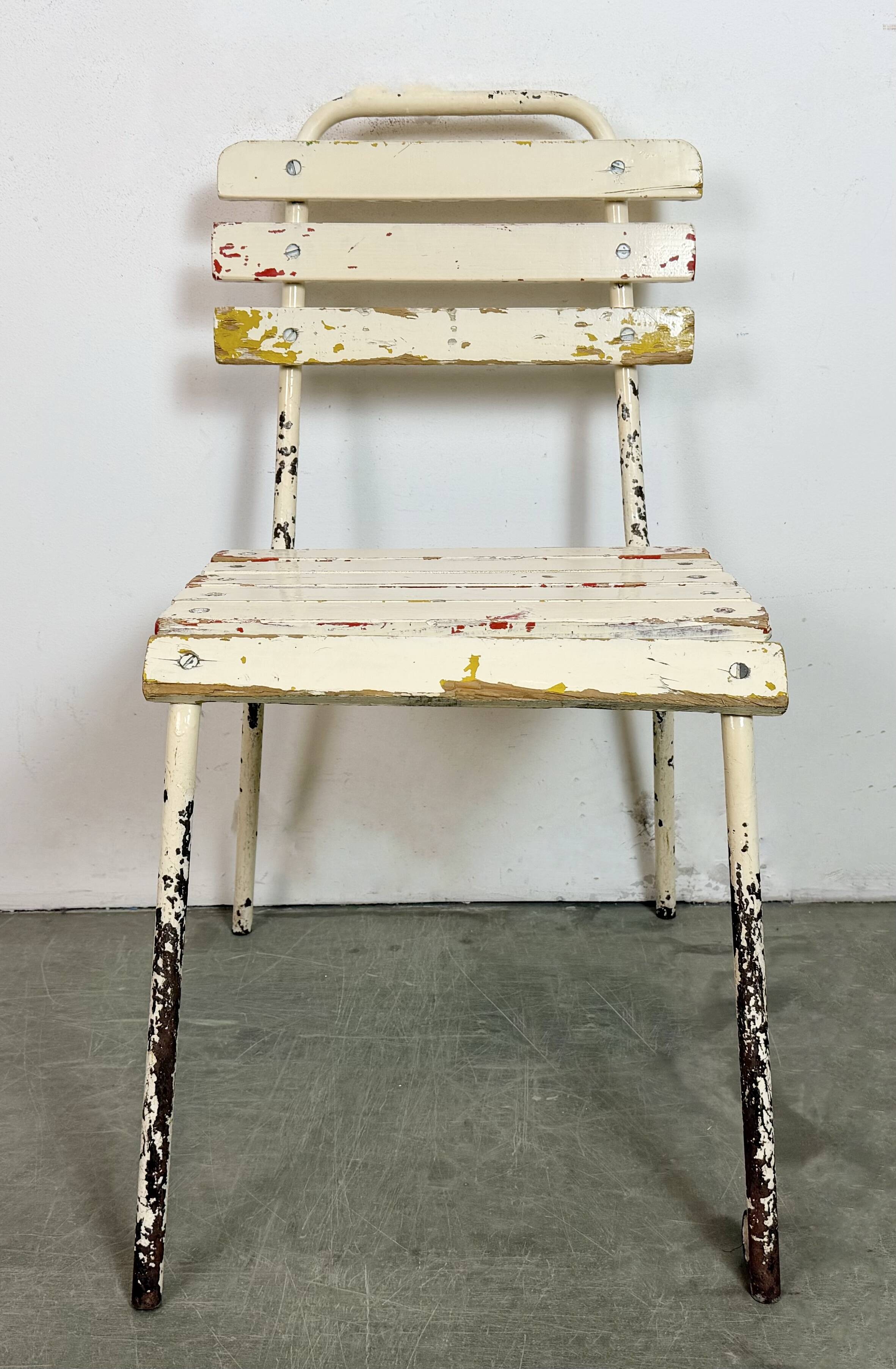 Vintage Beige Industrial Chair, 1960s