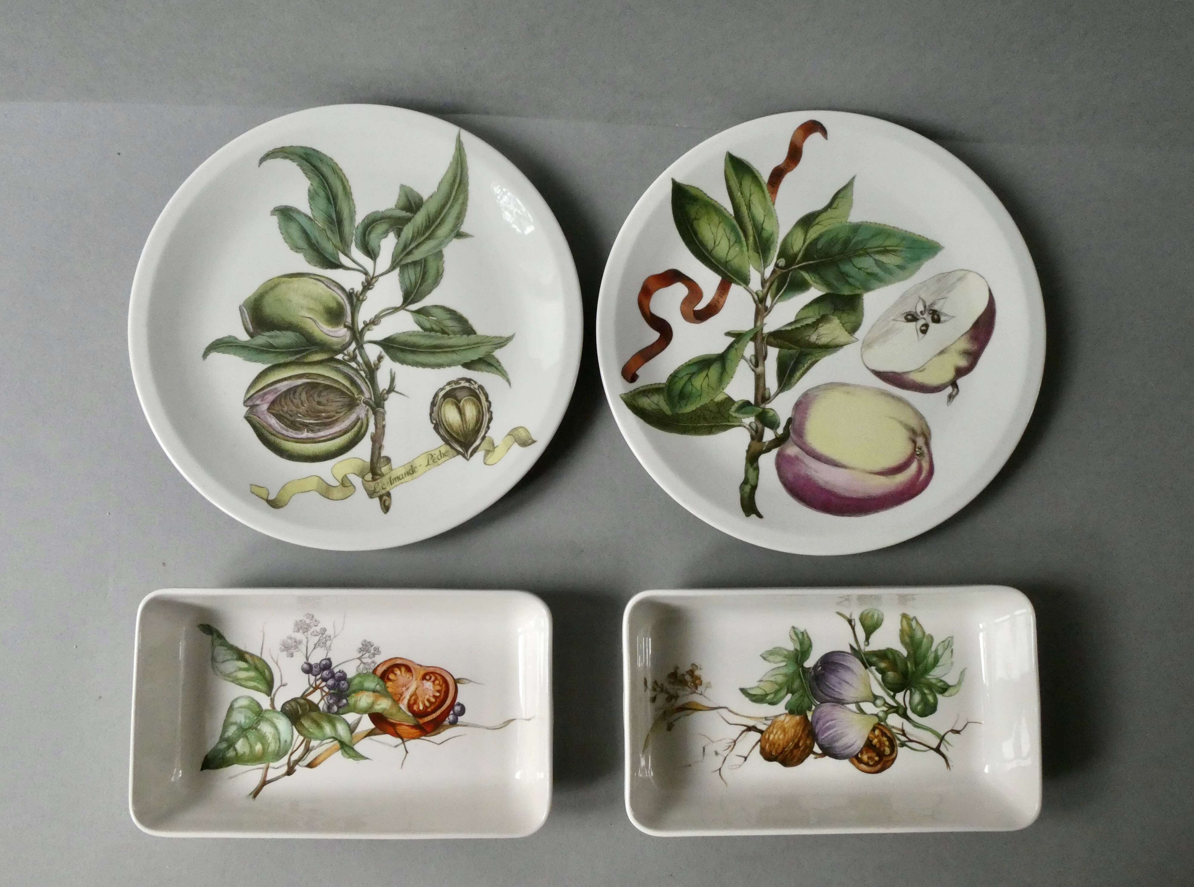 2 plates and 2 small dishes Villeroy & Boch, naturalist decor