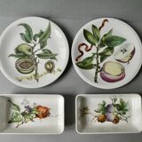2 plates and 2 small dishes Villeroy & Boch, naturalist decor
