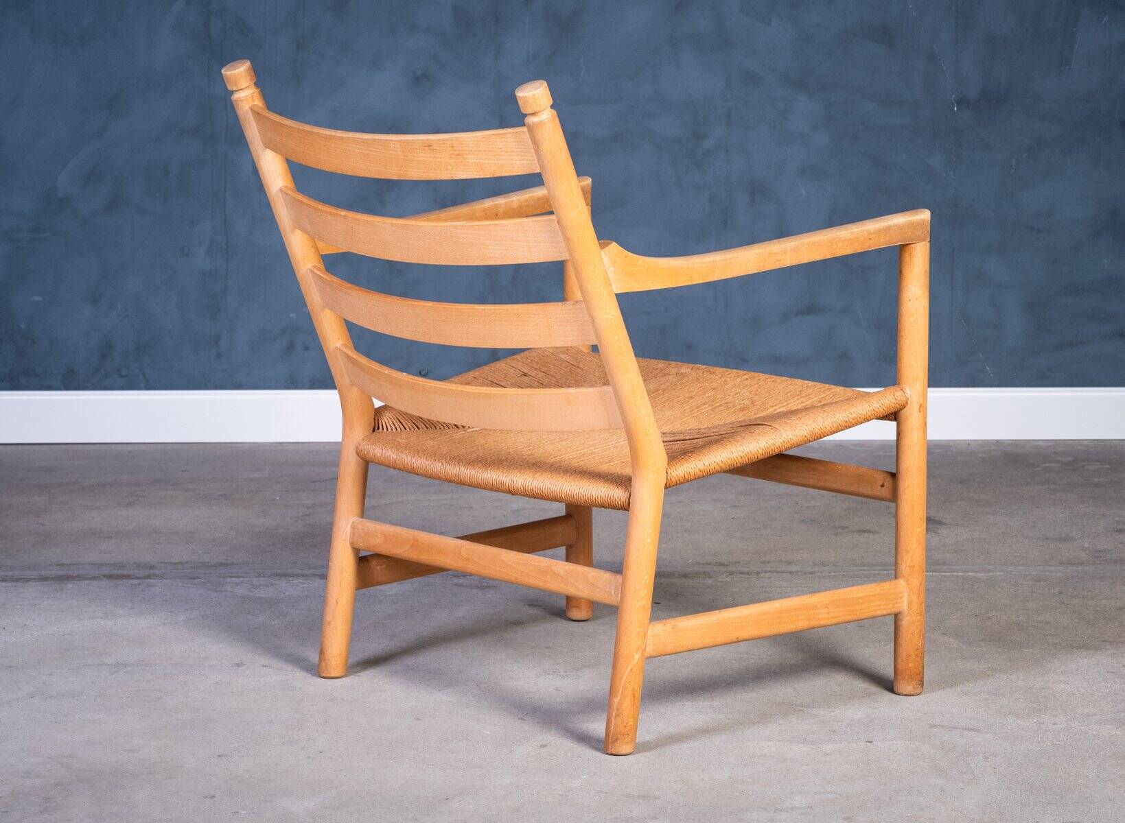 CH44 armchair in beech and natural paper cord by Hans J. Wegner for Carl Hansen & Søn, 1960s
