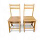 2 chaises échelles de bibliothèque des années 1950