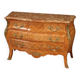 Refined Louis XV style dresser with marble top