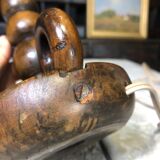 Old wooden lamp foot