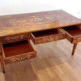 Louis XVI style italian bank desk and bench, 1920s