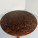 Ancienne table en bois marqueté design Dieter Waeckerlin Idealheim, années 70