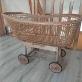 Baby rattan cradle