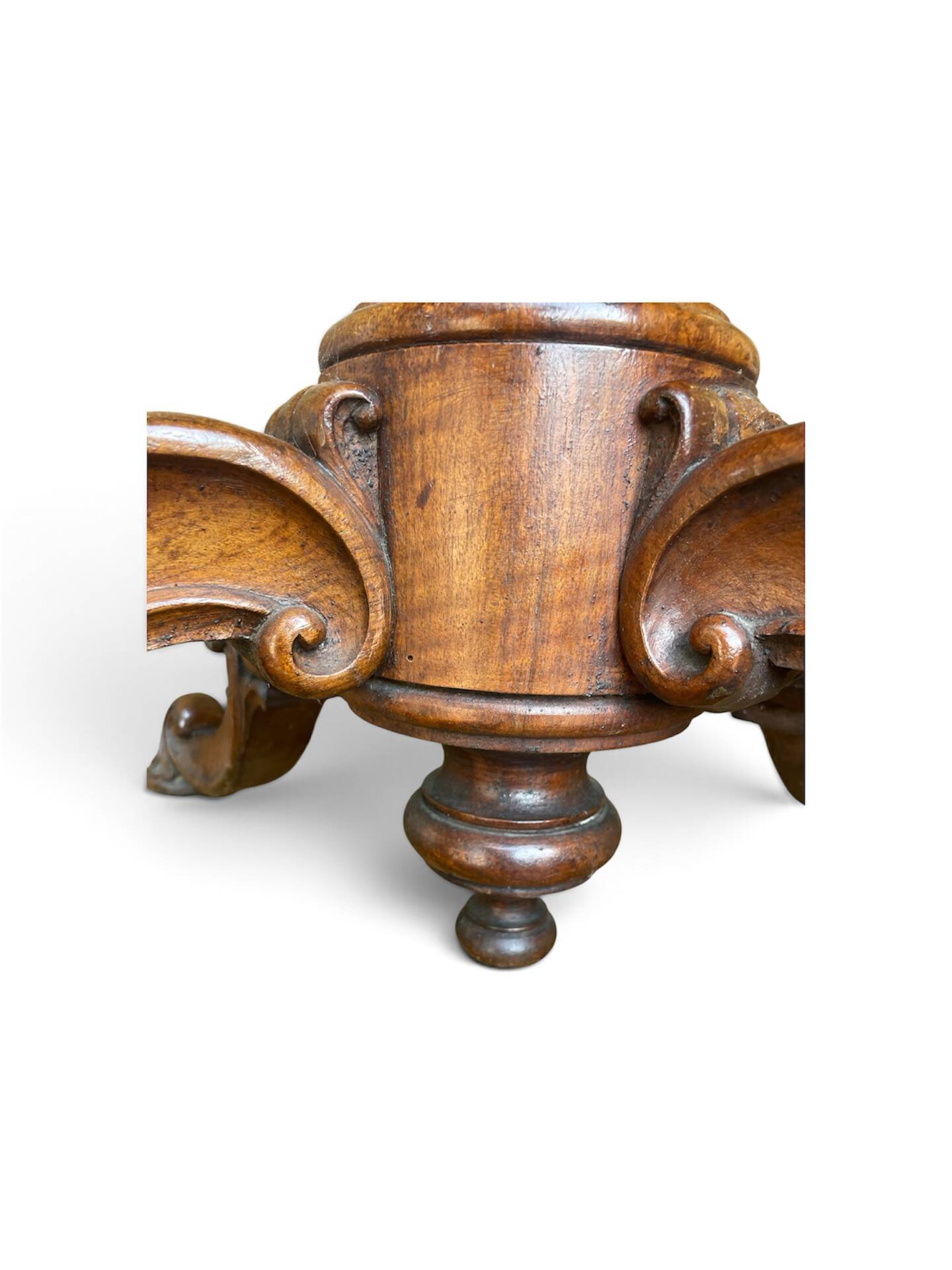 19th Century Victorian Walnut Coffee Table - Hand Carved