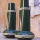 Pair of Art Nouveau barbotine vases by Gustave de Bruyn