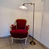 Articulated brass floor/reading lamp, 1970s