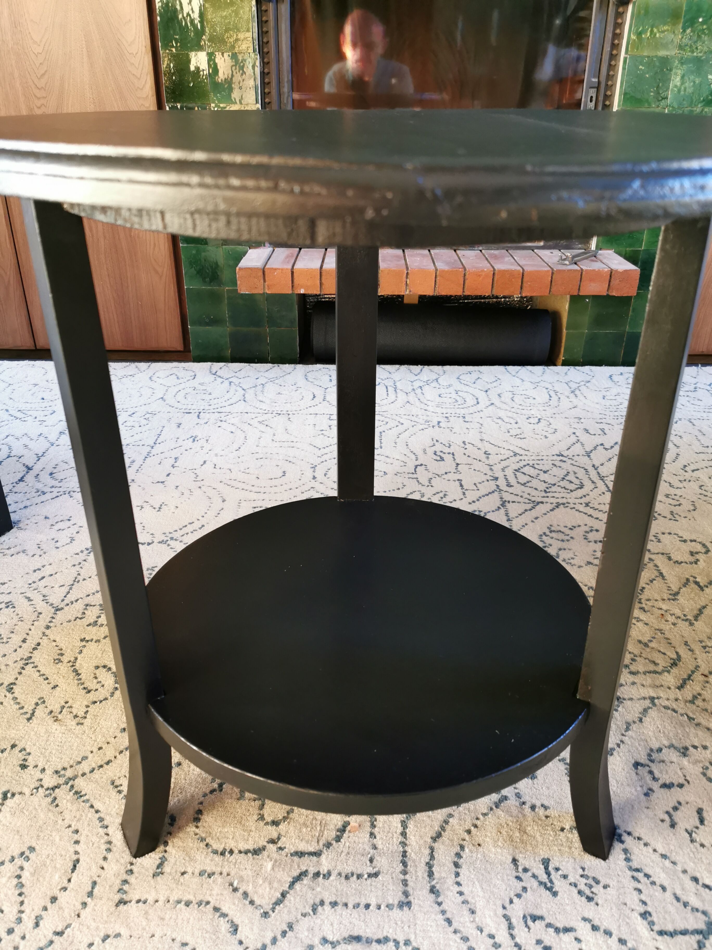 Round tripod art deco coffee table