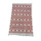Handmade white and red kilim carpet 95-59cm
