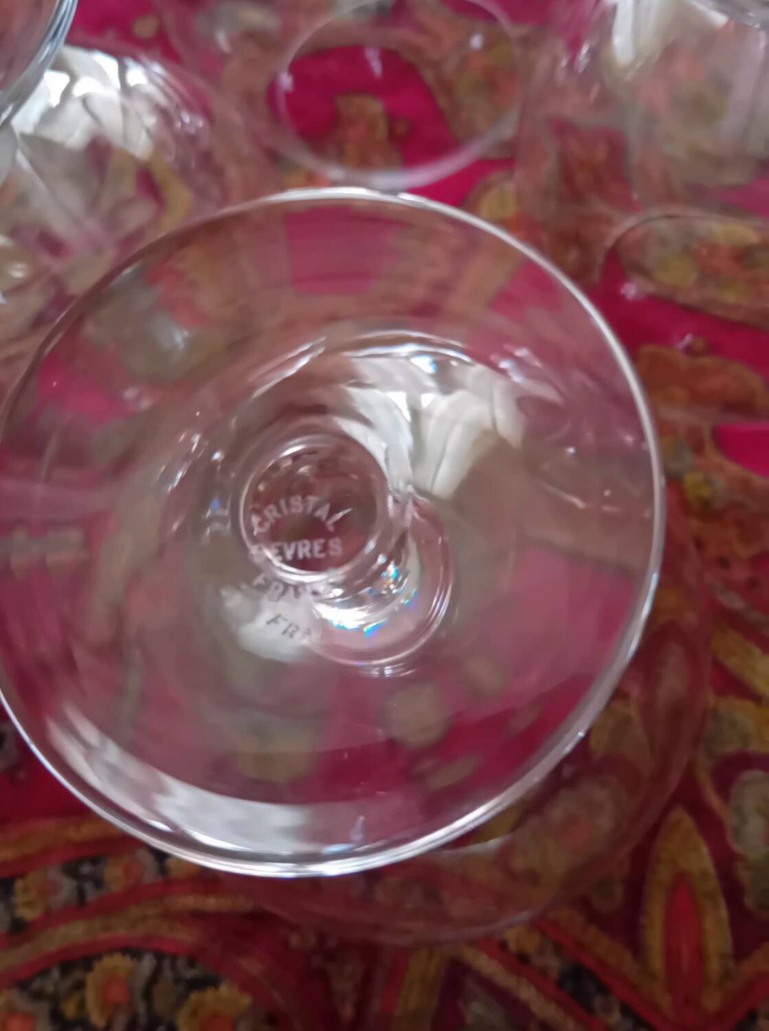 Sèvres crystal cognac glasses