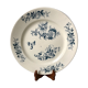large round flat Terre de Fer Longwy model "YCHO" late nineteenth