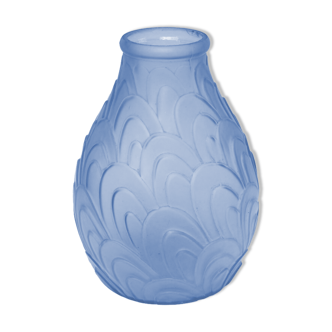 Large vase art deco scaly pattern by Sars France