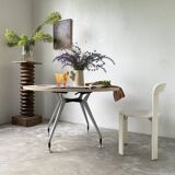 Tecno Nomos Round Table Brushed Metal