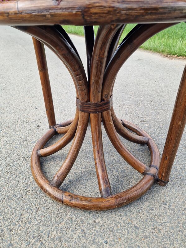 Salon en bambou années 70