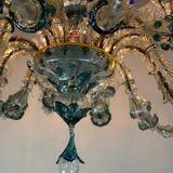 Rezzonico Gondola Chandelier In Multicolored Murano Glass Circa 1900