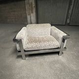 Chrome armchair in the style of Willy Rizzo