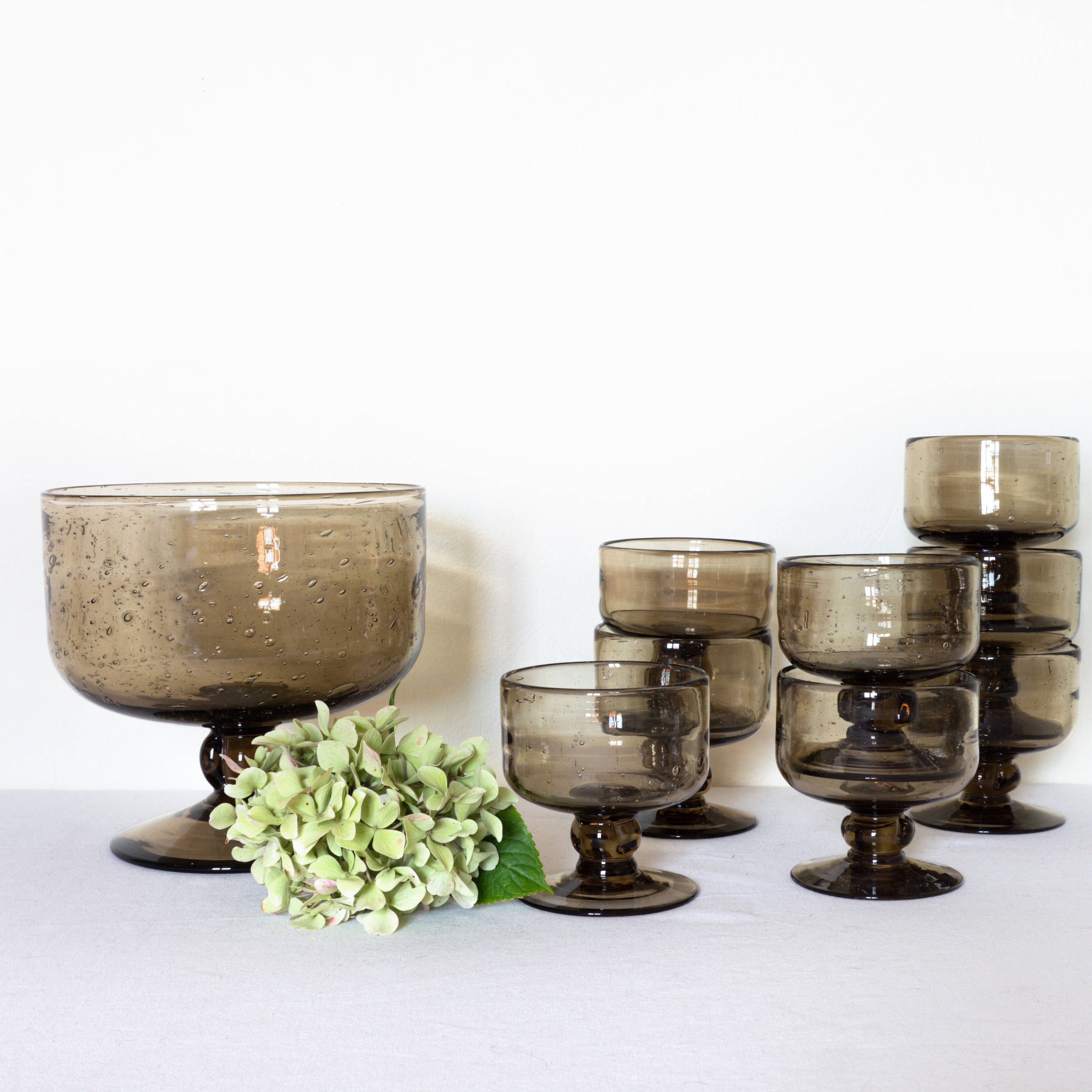 Cutting set and cups Verrerie Biot