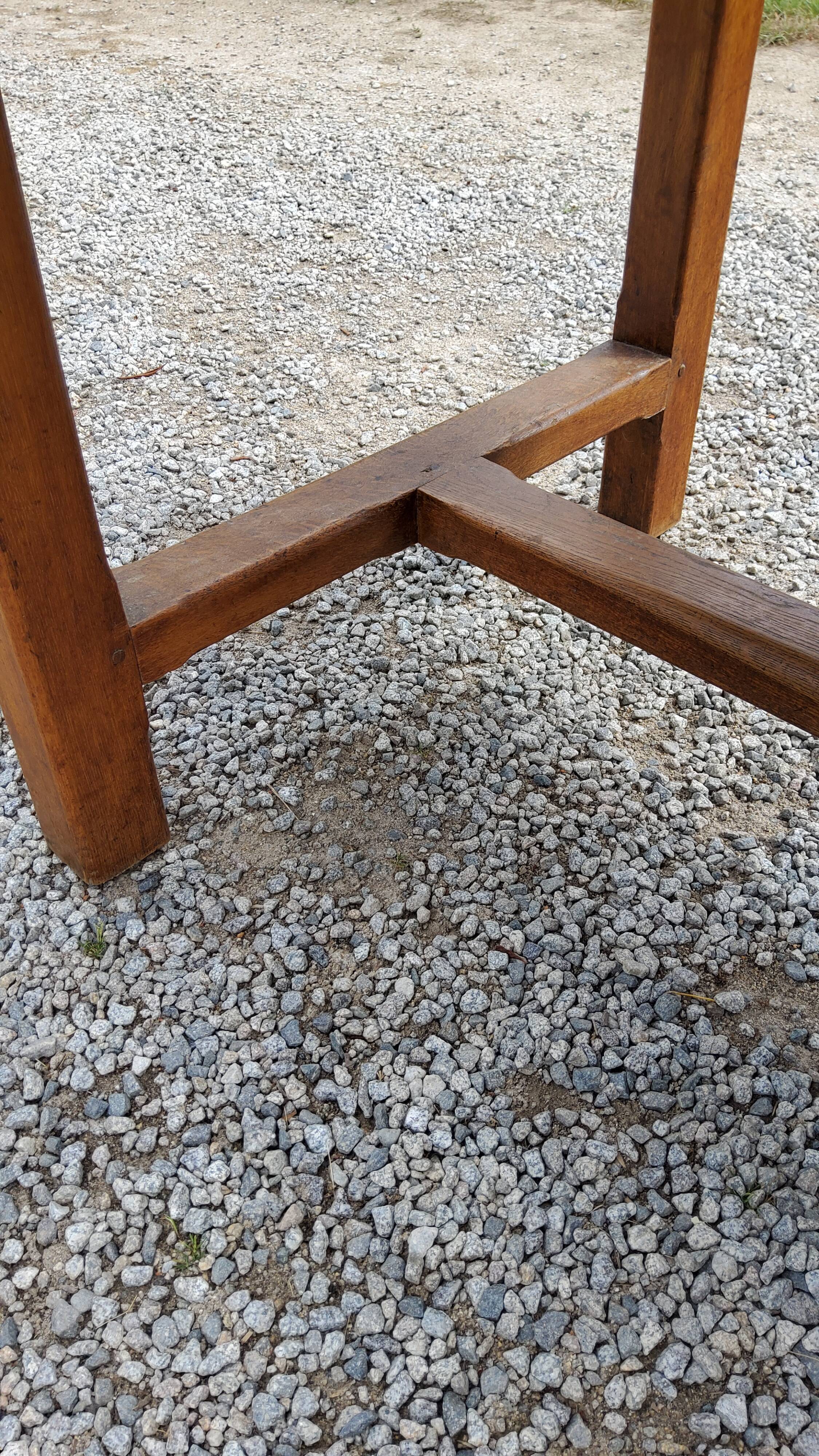 Oak farmhouse table 6 feet 2 drawers 200cm