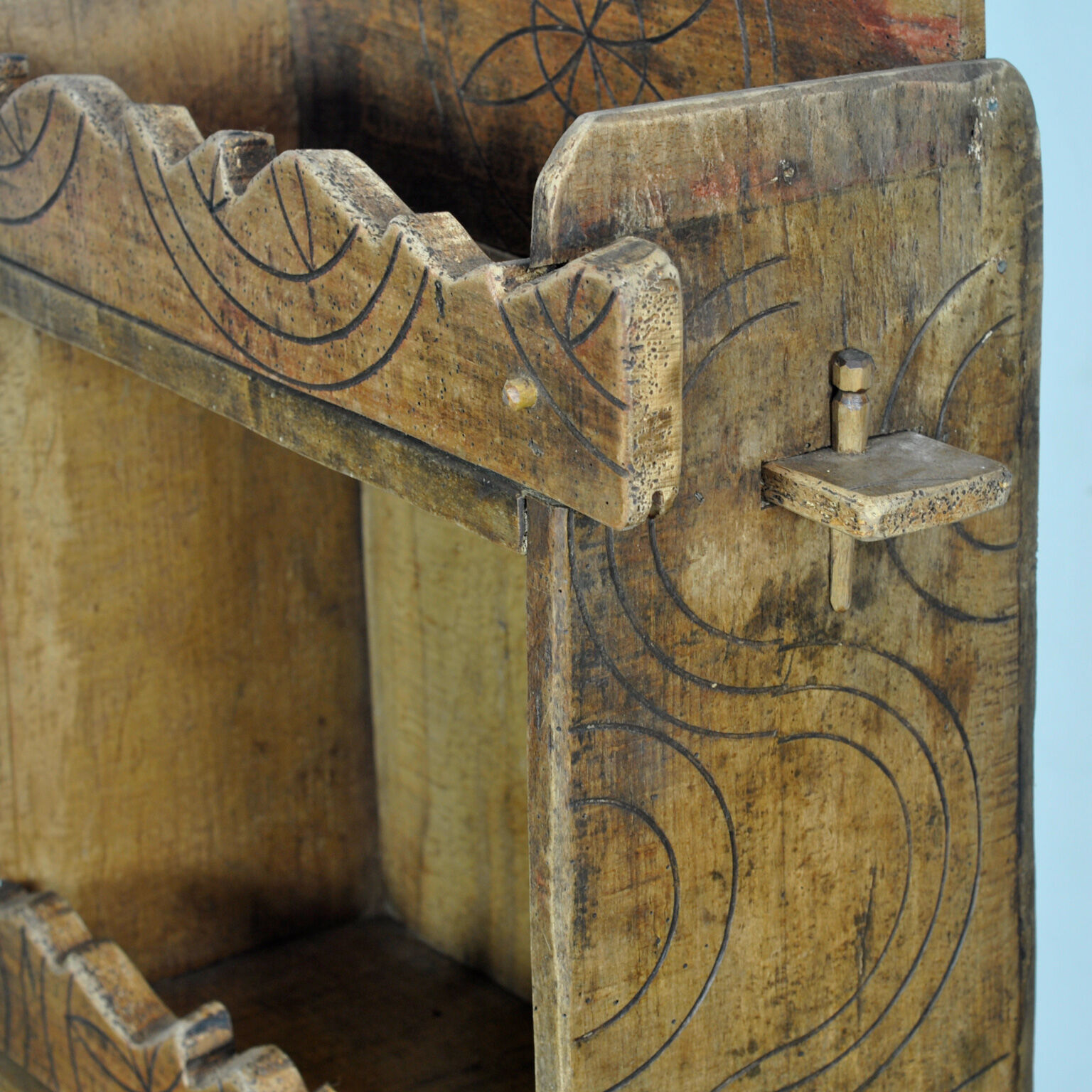 Beech Wabi Sabi cabinet, circa 1850