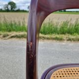 Baumann gondola chair in wood and cane