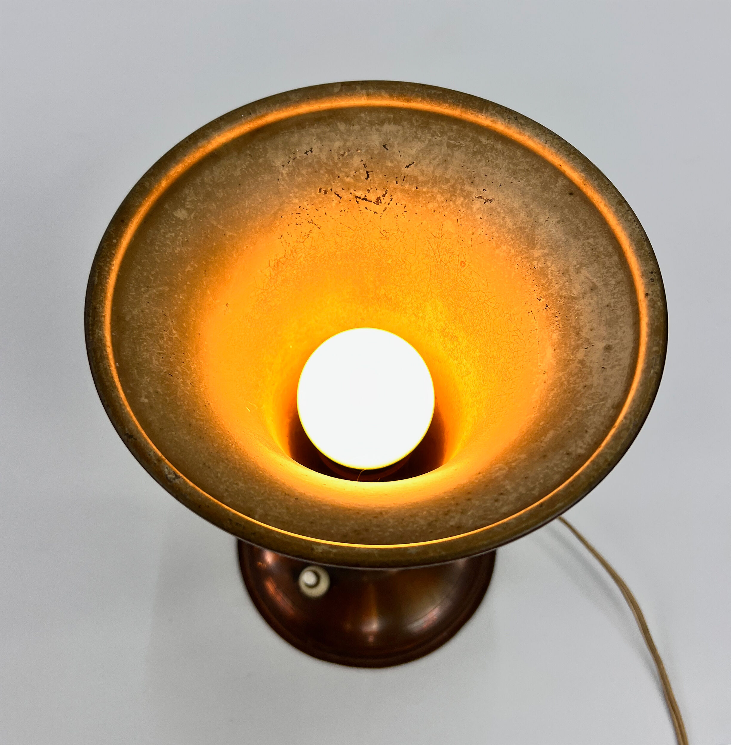 Copper chalice lamp 1950