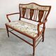 Antique Edwardian Two-Seat Mahogany Canapé with Marquetry