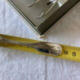 6 small Alfenide/Christofle dessert spoons