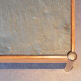 Vintage coffee table with stone tray
