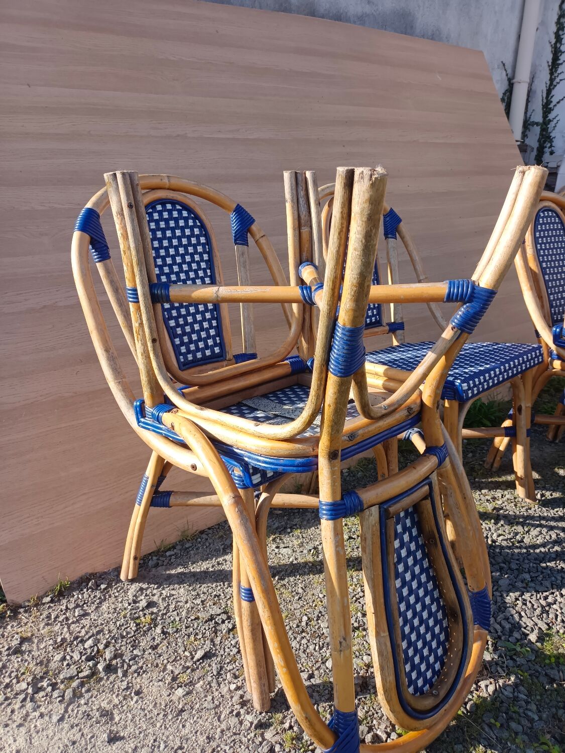 Set of 6 rattan chairs