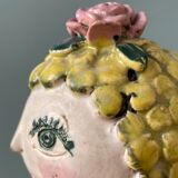 Pair of earthenware sconces signed Borderie - Szekely