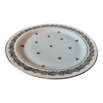 Large round Limoges porcelain dish