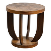 Guéridon Art Déco en bois marqueté, France, vers 1930