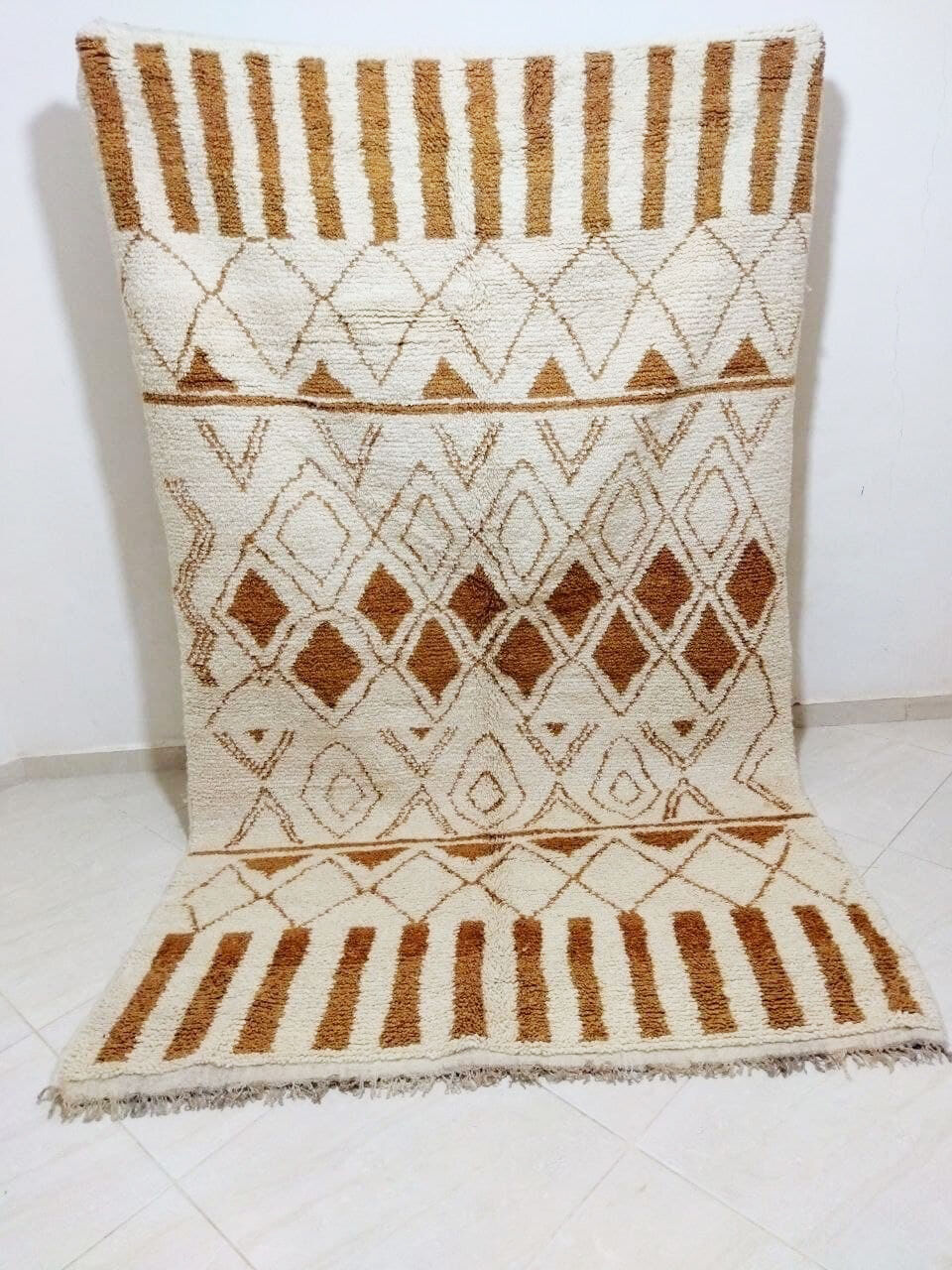 Berber tribal brown carpet 255 x 155 cm