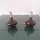 Pair of lamp feet of vintage glass - 1970