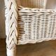 Paire de fauteuils en rotin blanc