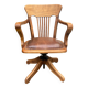 Fauteuil de bureau américain pivotant circa 1900 vintage
