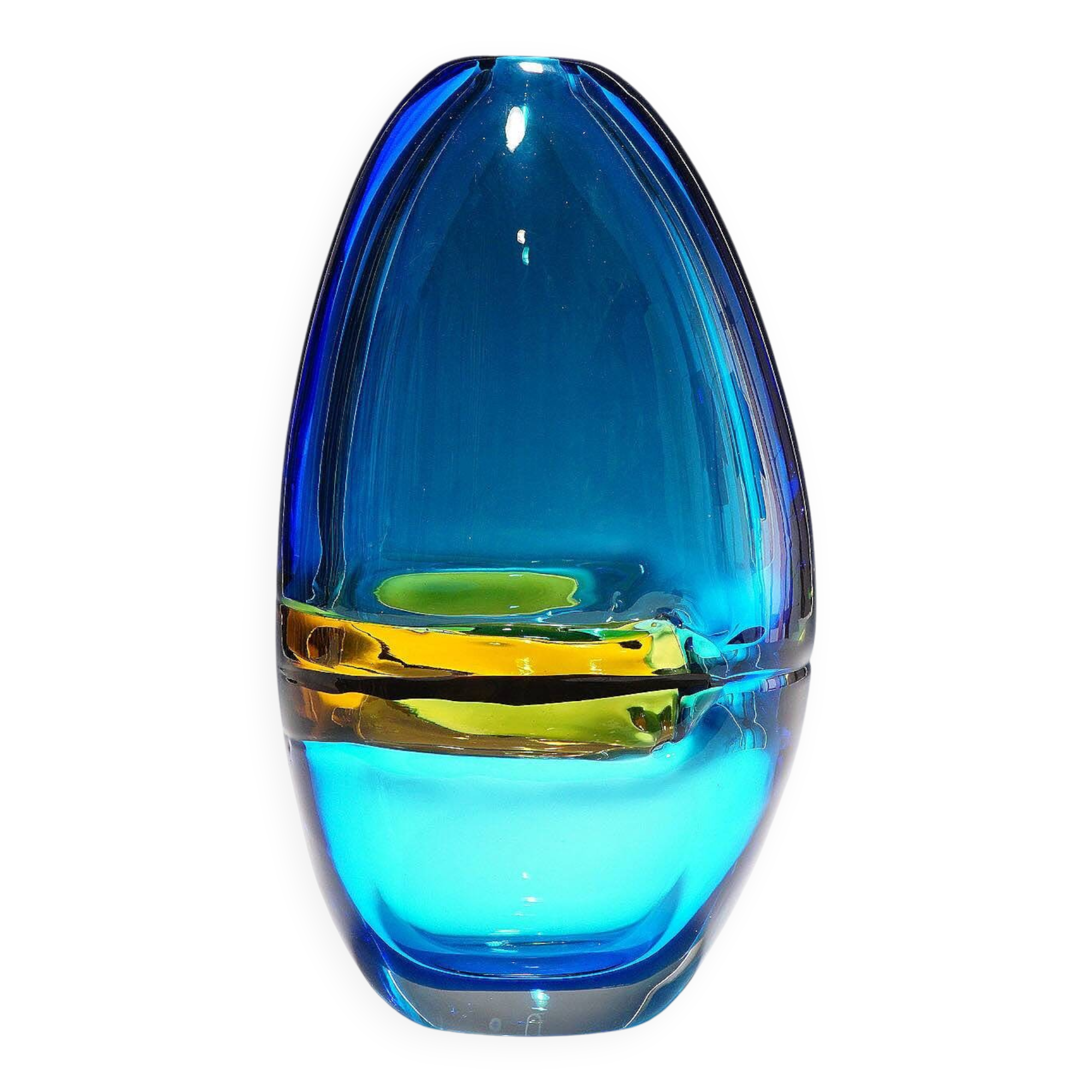 Large vase Alfredo Barbini 'double incalmo', Venice around 1968