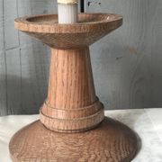 Paire de bougeoirs en bois, années 1950