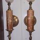Pair of Candle Holder Style Wall Lights with Melted Wax