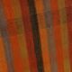 Kilim Vintage à Rayures Fait Main en Laine, Tons Terre et Orange, 200x240