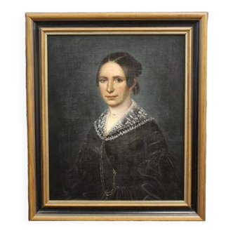 Vintage Portrait Painting of Lady