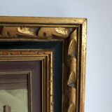 Oil on canvas Interior scene A. Lecomte