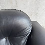 De Sede DS-101 Black Leather Lounge Chair — Swiss Handmade Mid-Century Armchair