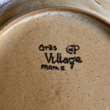 French village stoneware plate